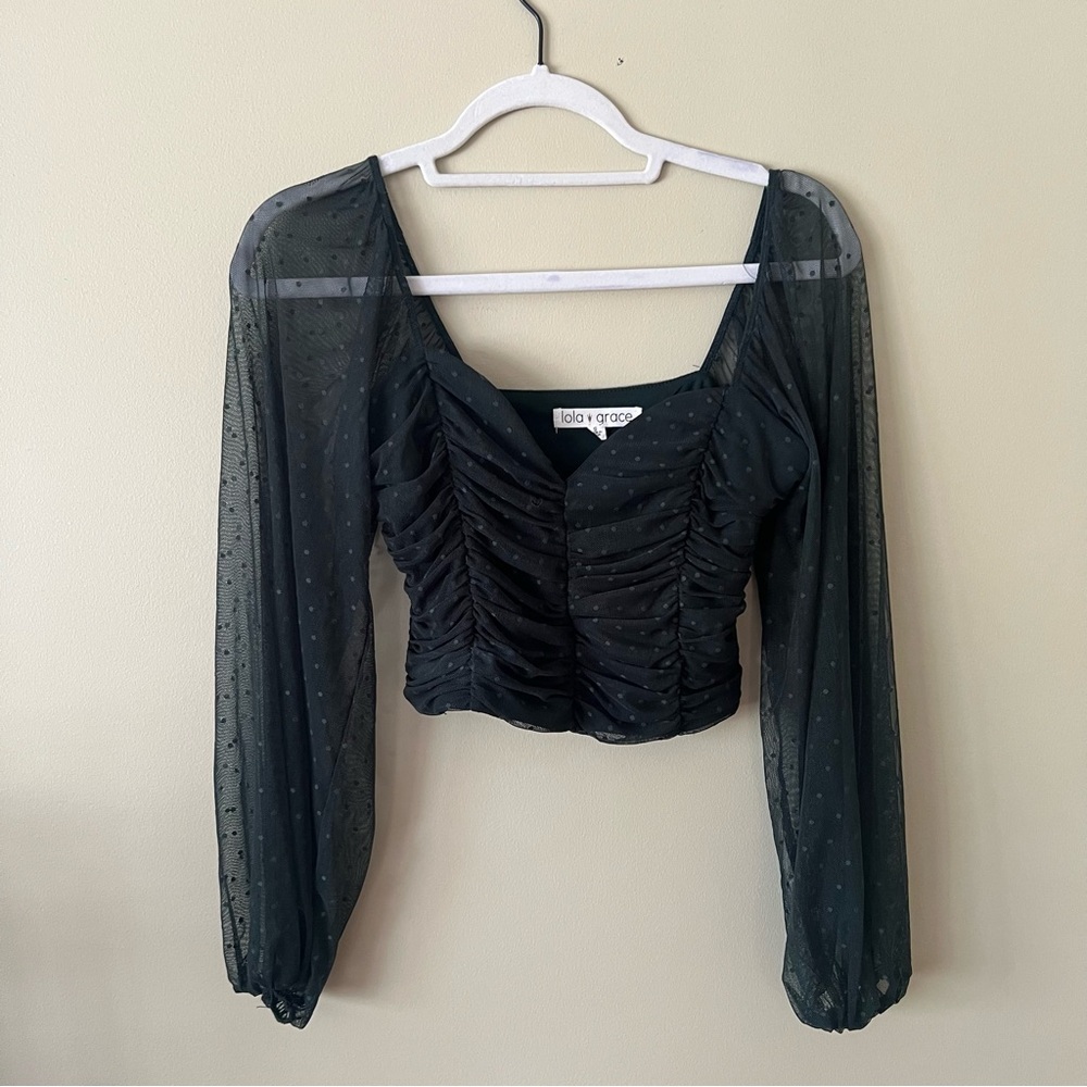 Dry Goods Lola Grace Emerald Green Mesh Top (Size Small)